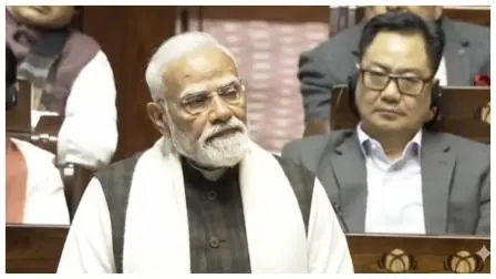 રાજ્યસભામાં ભાષણ દરમિયાન નરેન્દ્ર મોદી - તસવીર વીડિયો ગ્રેબ 